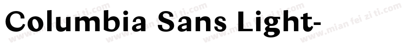 Columbia Sans Light字体转换